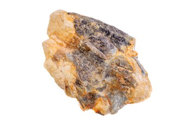 Beyaz arka planda makro mineral taş safir.