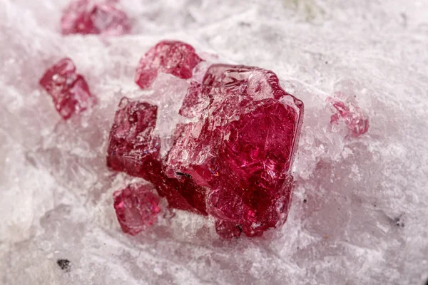 Macro mineral stone spinel black background — Stock Photo, Image