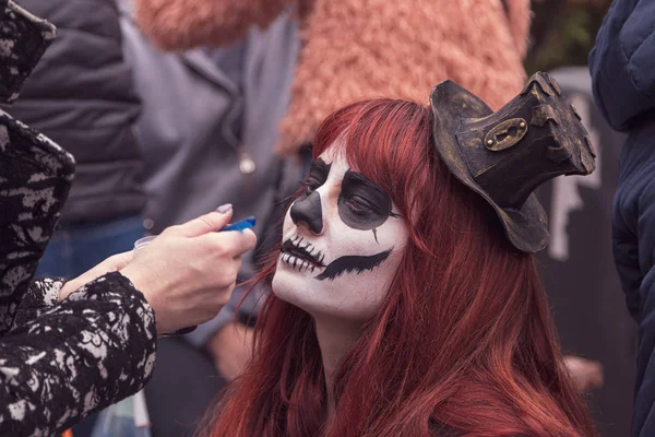 Kyiv, Ukrayna - 26 Ekim 2019: Korkunç bir zombi portresi — Stok fotoğraf