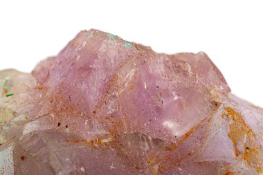 macro stone mineral fluorite baryte on a white background close up clipart