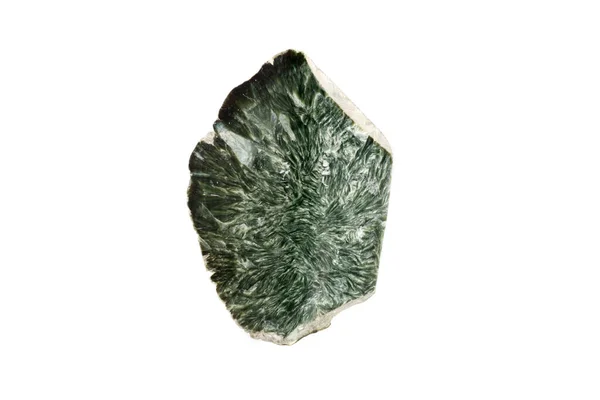 Makro Sphalerite Mineral Taşı Beyaz Arka Planda Clinochlore — Stok fotoğraf