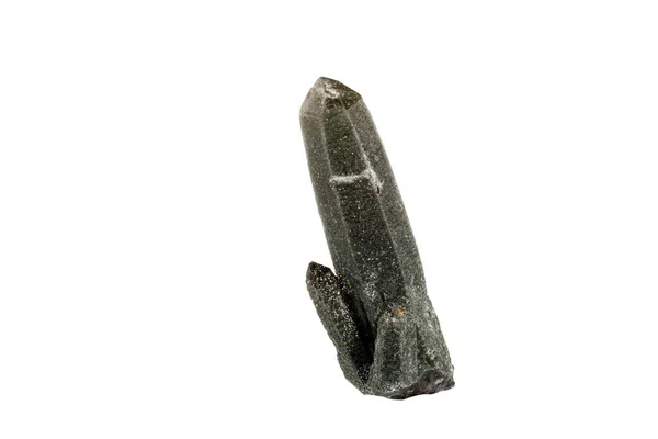 Macro Stone Mineral Prase Λευκό Φόντο — Φωτογραφία Αρχείου