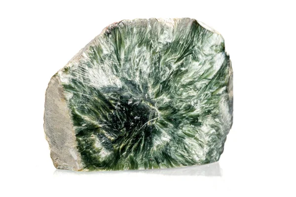 Makro Sphalerite Mineral Taşı Beyaz Arka Planda Clinochlore — Stok fotoğraf