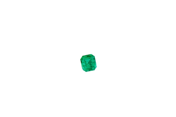 Macro Stone Mineral Emeralds White Background Close — Stock Photo, Image