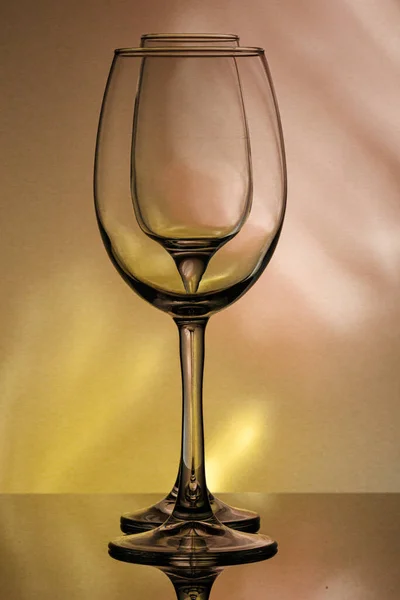 Bel Bicchiere Vino Sullo Sfondo Vicino — Foto Stock