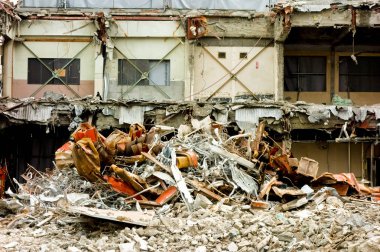 Yok edildi ve geri dönüşümlü şantiye