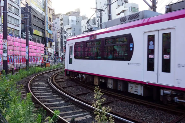 Tokyo Otsuka Çalışan Tek Tramvay — Stok fotoğraf