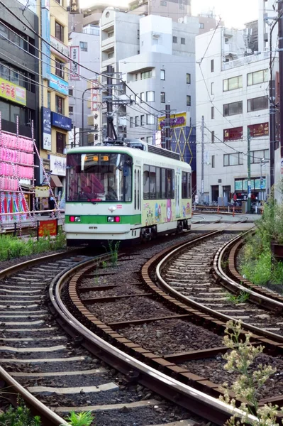 Enige Tram Die Tokyo Otsuka Rijdt — Stockfoto