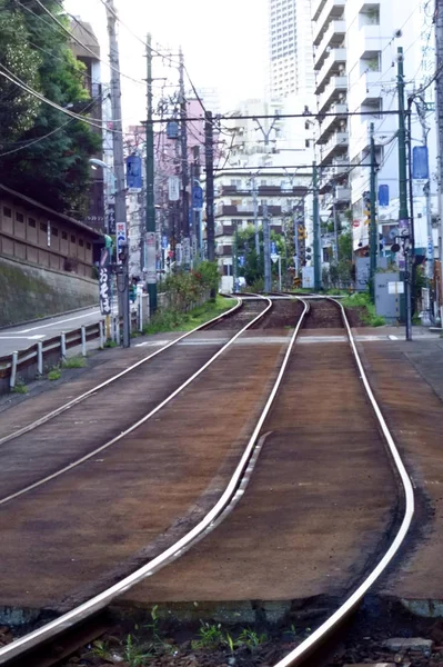 Единственный Трамвай Который Ходит Токио Оцука — стоковое фото