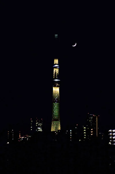 Symbool Toren Tokyo Sky Tree Night View — Stockfoto