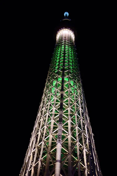 Nova Torre Símbolos Tokyo Sky Tree Night View — Fotografia de Stock