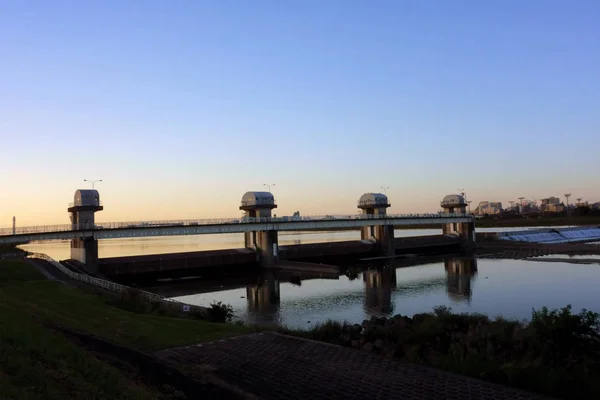 Tour Remblai Écluse Tama River Tokyo — Photo