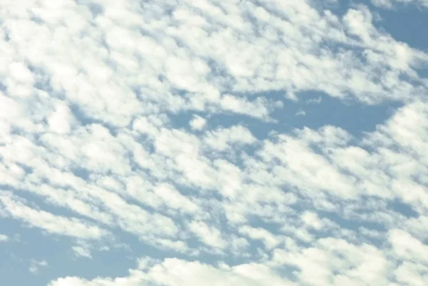 Wolkenmeer Strahlend Blauen Himmel Des Herbstlichen Himmels — Stockfoto