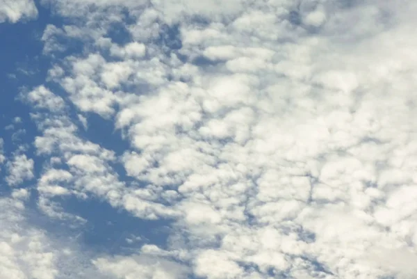 Wolkenmeer Strahlend Blauen Himmel Des Herbstlichen Himmels — Stockfoto