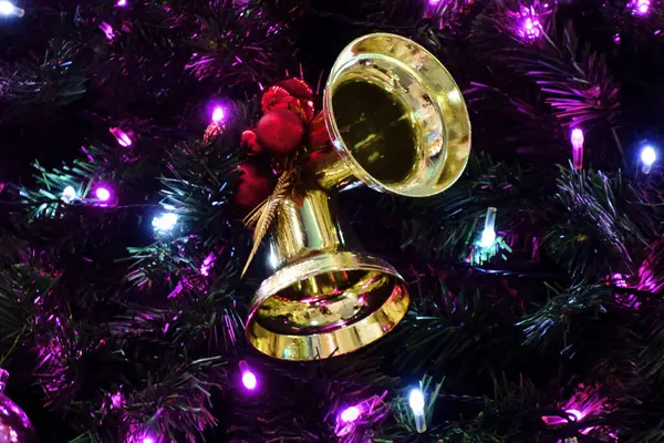 Decoração Árvore Natal Elegante Brilhante — Fotografia de Stock