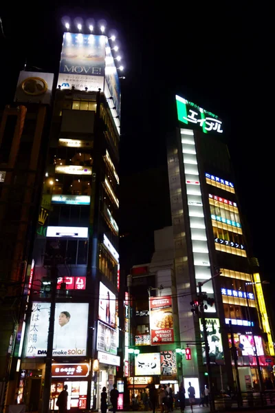 Состояние Шикарного Района Красных Фонарей Ночью Ронги Токио — стоковое фото