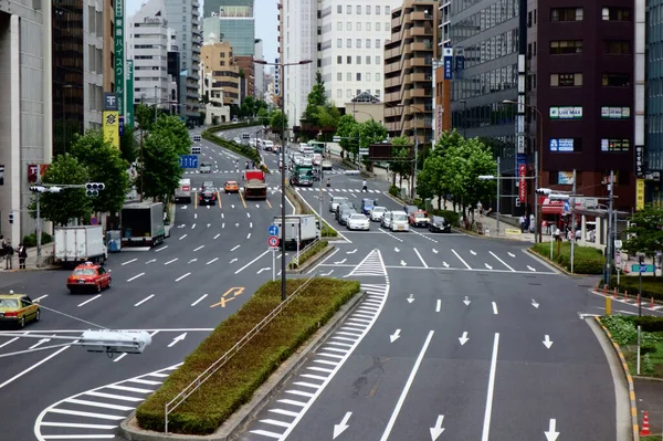 五反田駅前の京浜国道2号線のオーバービュー — ストック写真