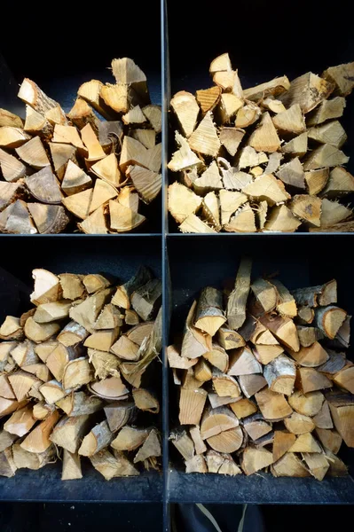 Wood cut and stacked for fuel wood