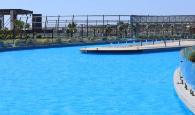 water channel at the resort