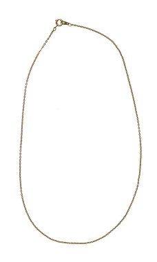 Beyaz zemin üzerinde ince altın zincir izole