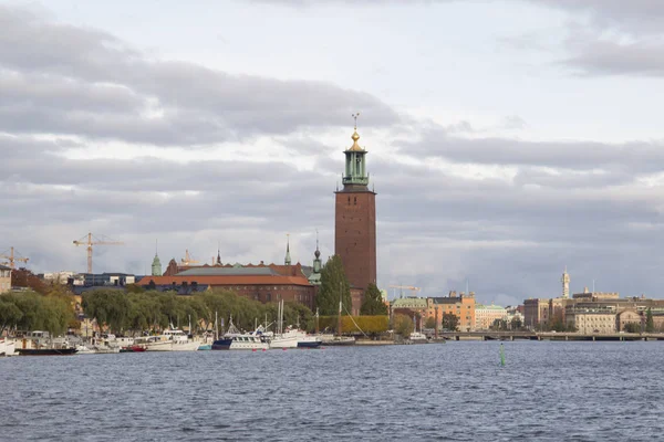 Malerischer Blick Auf Die Rathausburg Der Altstadt Stockholms Schweden — Stockfoto