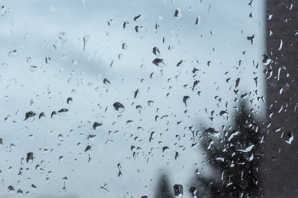 窓に雨が降る — ストック写真