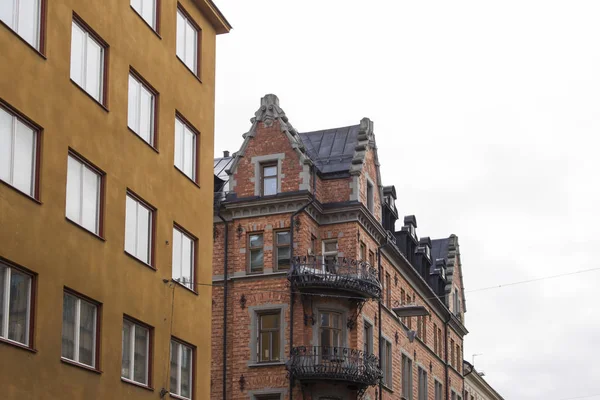 Piękna Architektura Skandynawska Centrum Sztokholmu — Zdjęcie stockowe