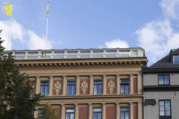 Bela Arquitetura Escandinava Cidade Estocolmo — Fotografia de Stock