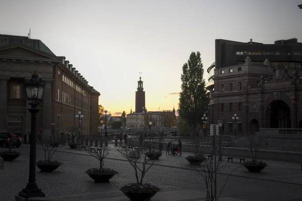 Όμορφη Σκανδιναβικής Αρχιτεκτονικής Στην Πόλη Της Στοκχόλμης — Φωτογραφία Αρχείου