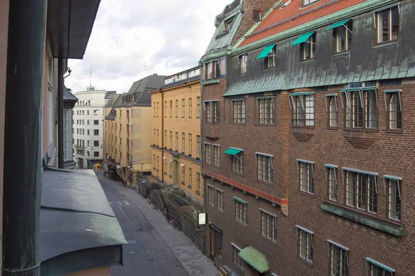 Piękna Architektura Skandynawska Centrum Sztokholmu — Zdjęcie stockowe