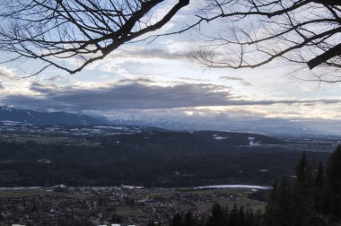 Cityscape kenti Peissenberg gün zaman zaman