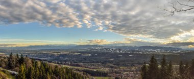 Cityscape kenti Peissenberg gün zaman zaman