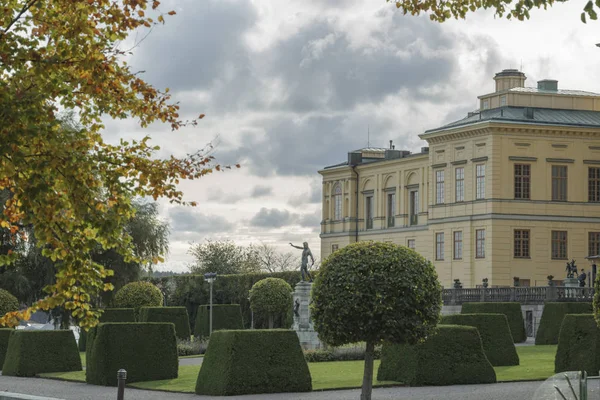Vista Drottningholm Residência Privada Família Real Sueca Estocolmo — Fotografia de Stock