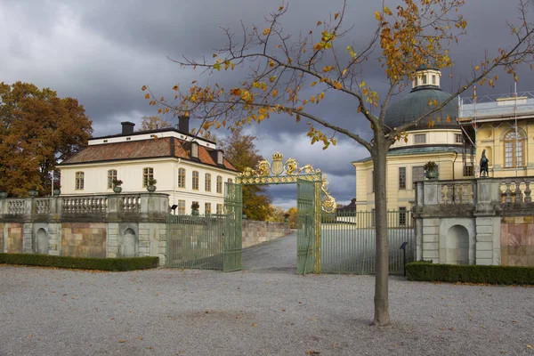 Vista Drottningholm Residência Privada Família Real Sueca Estocolmo — Fotografia de Stock