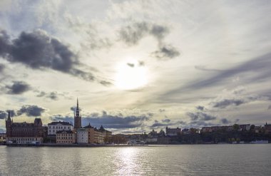 Stockholm Waterfront görünümünü gün süre vurdu