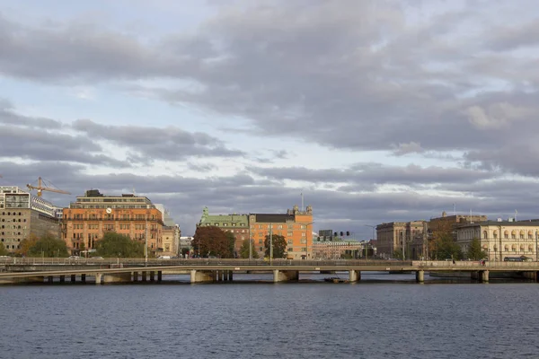 Vista Estocolmo Toma Del Día Frente Mar — Foto de Stock