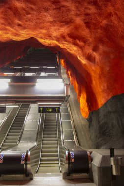 İsveç, Stockholm - Sirca, 2018: modern Stokholm, İsveç metro istasyonu tasarlanmıştır.