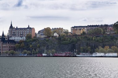 Stockholm şehir ve Baltık Denizi görünümü