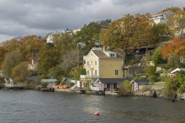 Stockholm şehir ve Baltık Denizi görünümü