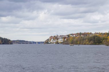 Stockholm şehir ve Baltık Denizi görünümü