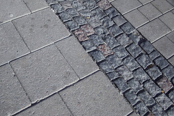 Street pavement in Stockholm pedestrian zone