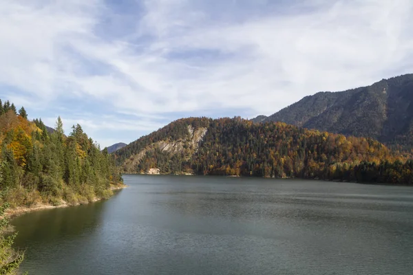 Sylvenstein Stausee Increíble Fondo Naturaleza — Foto de Stock