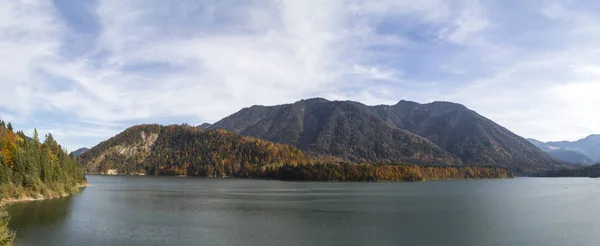 Sylvenstein Stausee Increíble Fondo Naturaleza — Foto de Stock