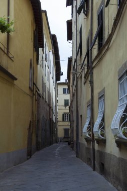 Tarihi eski İtalyan şehir Lucca Tuscany bölgesi eski şehir bina konut