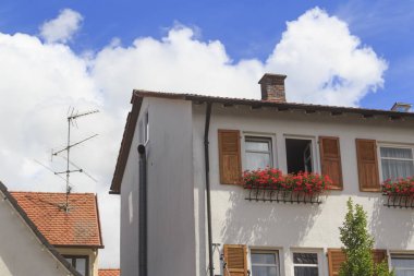 Eski binanın cephesine bakış, seçici odak