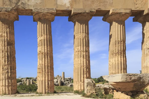 Antike Griechische Tempelruinen Tagesschuss — Stockfoto