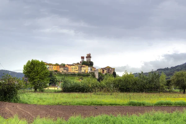 Vista Fortaleza Italiana Castello Nozzano Que Custodiaba Frontera Entre Las —  Fotos de Stock