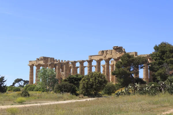 古代ギリシャの神殿を遺跡します 時間の日の撮影 — ストック写真