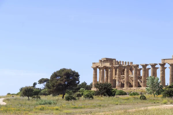 古代ギリシャの神殿を遺跡します 時間の日の撮影 — ストック写真