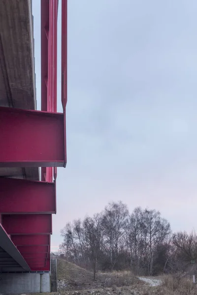 Автодорожный Мост Аугсбурге Избирательный Фокус — стоковое фото